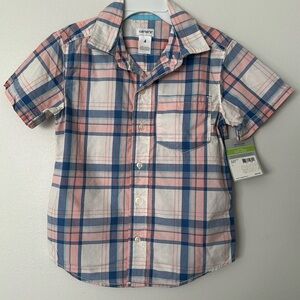 Boys plaid button down shirt